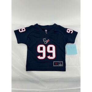 NFL Team Apparel Houston Texans JJ Watt 99 Jersey Navy Blue Kids 18M Toddler